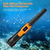 Handheld Metal Detector Portable 360 Positioning Rod Detector Waterproof Pinpoint Sound Vibrate Alarm 10 kHz 30m 9V