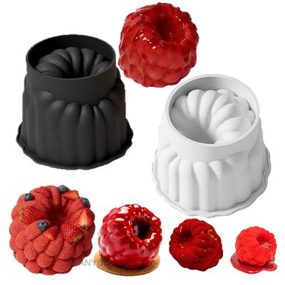 1Pc Big Raspberry Mousse Cake Mold Silicone Mold for Chocolate Puddings Desserts Breads DIY Candles Multipurpose Silicone Mold