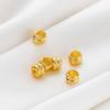 20pcs/lot 14K 18K Gold Plated Platinum Cylinder Bracelet Metal Beading Loose Spacer Beads For Decorate DIY Jewelry Findings