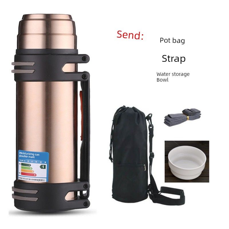 304 Stainless Steel Thermos Large Capacity Thermos Cup Outdoor Household Hot Water Bottle Kettle Car Travel Pot