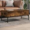 VidaXL Coffee Table, End Table with Adjustable Feet, Side Table Living Room Lounge Interior, Modern, Oak 845378