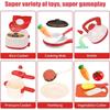Non-Toxic Children Pretend Play Simulation Kitchen Toys Set Cookware Fruits Cutting Kitchen Accessories Cooking Toys For Kids Children Gifts