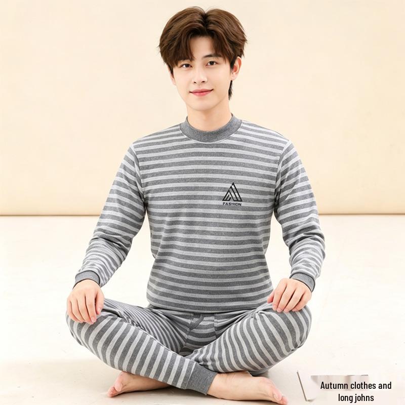 Children's Cotton Wool Thermal Long Johns Set for Boys & Teens - Medium to Large Sizes, Autumn