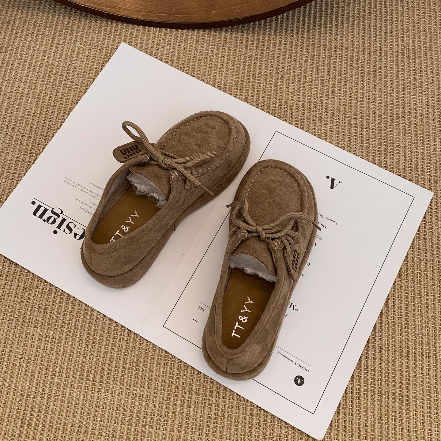 Retro French platform women s new autumn versatile skirt loafer single shoes 35 6860₽