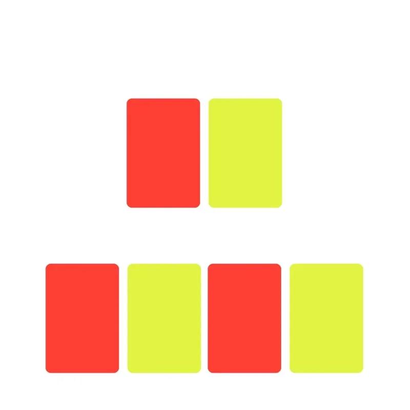 3.2x4.3 Inch Football Match Training Tool PVC Soccer Referee Red Yellow Card Warning and Ejection Card Football Sports Accessory