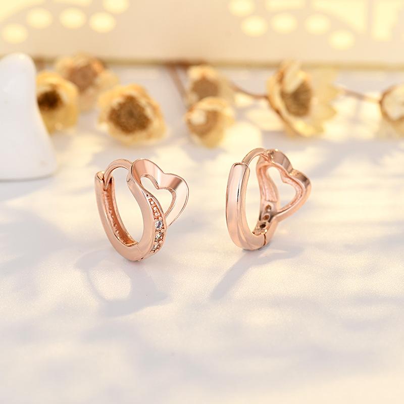 Love Row Diamond Earrings Female Personality Design Sense Tide Earrings Ins Temperament Senior Sense of Ear Jewelry Hypoallergenic Hoops