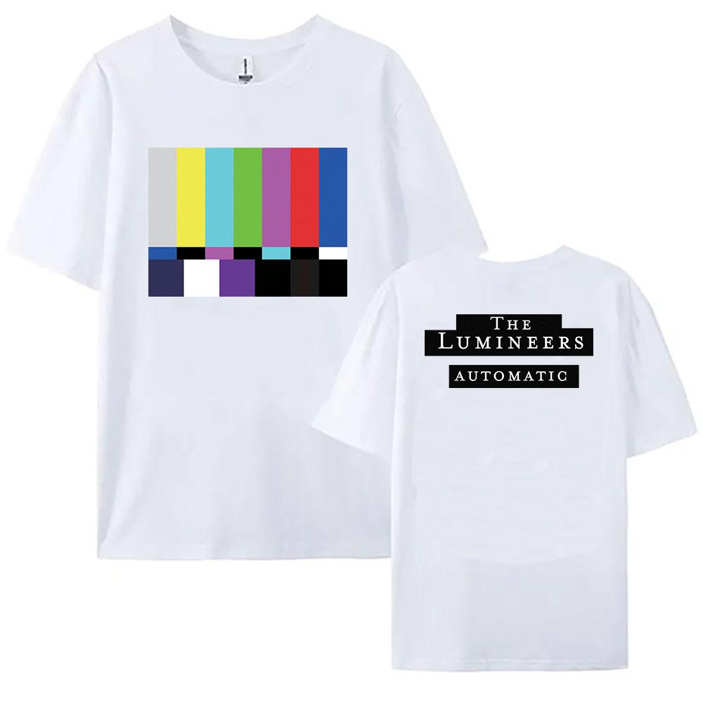 Automatic Album Tee The Lumineers Rock Band Tshirts Short Sleeve Cotton Fashion T-shirt Loose Casual Women Men Clothes Print Top