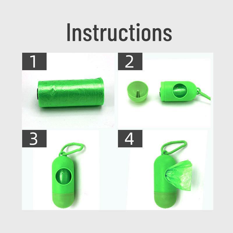 Portable Dog Poop Disposal Bags - Pet Cleaning & Waste Bags