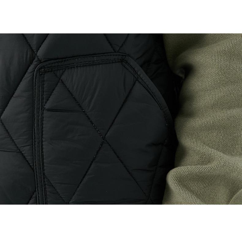 GMXIA Męska jesienno-zimowa ciepła kamizelka plus polar dla młodych i w średnim wieku, kieszeń wewnętrzna, męska krótka kamizelka zapinana na guziki w romby