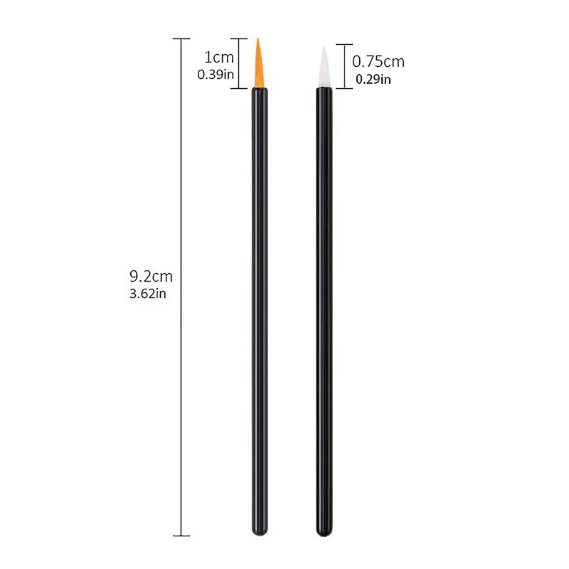 50 Adet Tek Kullanımlık Eyeliner Fırçaları Ince Fiber Kafa Eyeliner Krem Aplikatör Göz Kozmetik Fırça Kapaklı Makyaj Güzellik Araçları