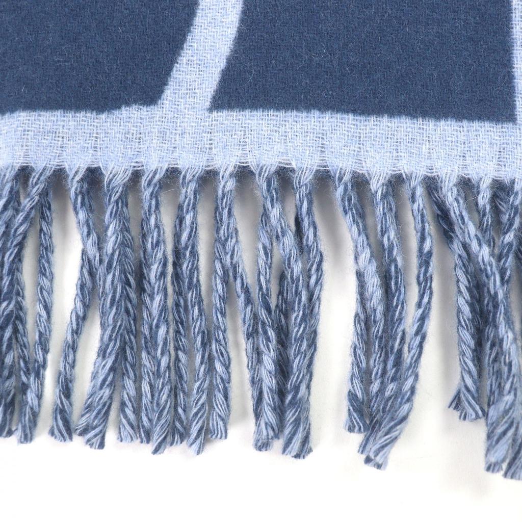 Excellent BERLUTI Scarf Calligraphy Scritto Double-Faced Used