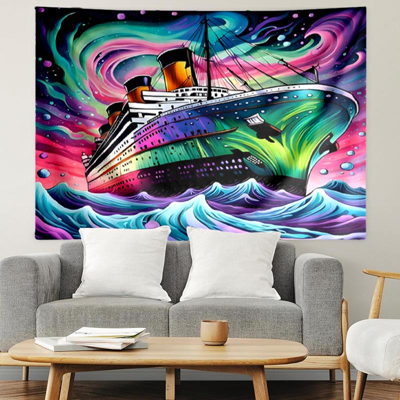 RMS Titanic Print Tapestry, Lightweight Wall Hanging, for Bedroom, Dorm, Living Room, Home Art Decor, Birthday Christmas Gift for Friends