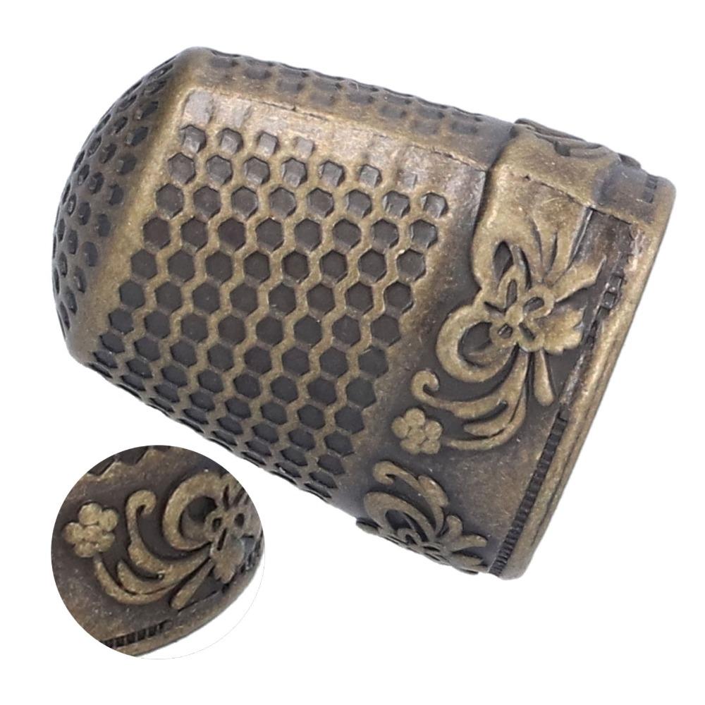 10pcs Metal Thimbles Sewing Thimbles Safe Grip Design Sewing Tools For Knitting Needlework