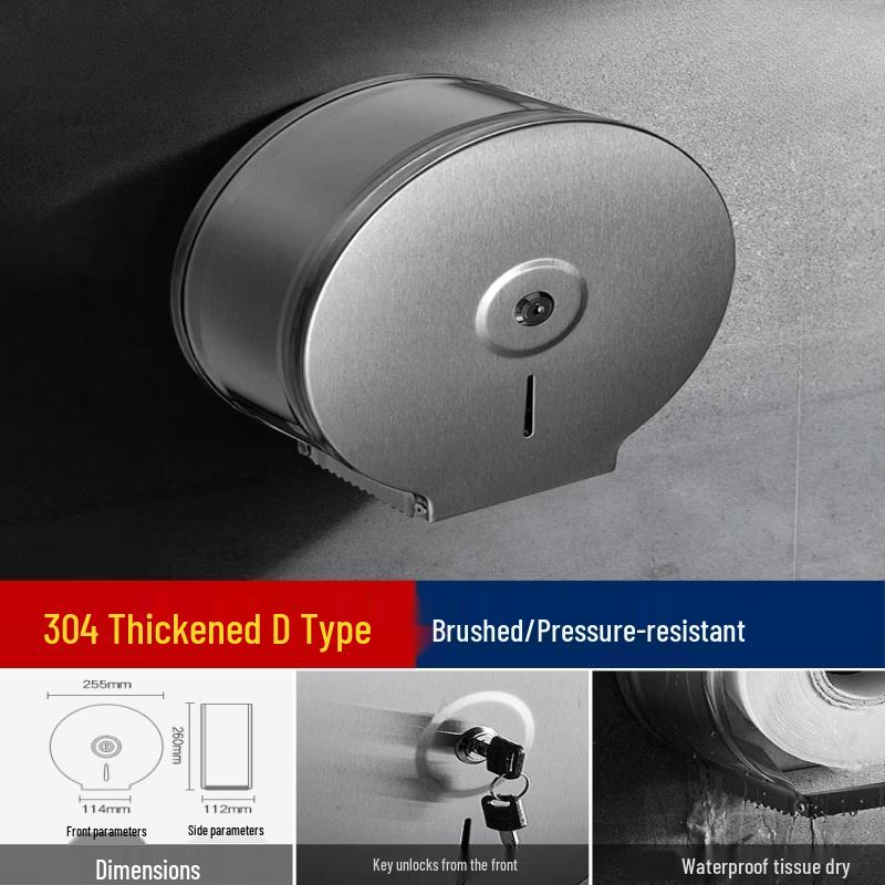 MDNG Wall-Mounted Waterproof Stainless Steel Toilet Paper Holder