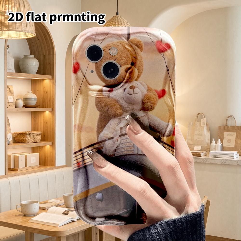 Phone Case: 2D flat design suitable for iPhone 18 17 16 15 14 13 Pro film-style protective case, couple style, famous scene reproduction, Christmas an