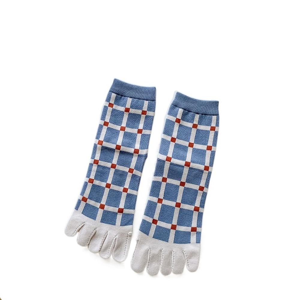 Breathable Five Finger Tube Socks Flower Toe Separator Socks Soft Toe Mid-calf Socks  Slippers