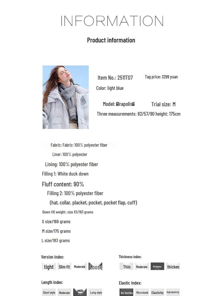 Betu Women's Winter Mid-Length Hooded Duck Down Parka