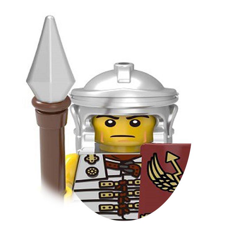 Medieval Military War Soldier Doll Building Block Spartan Soldier Crusader Roman Knight Weapon Sword Helmet Children's Toy Gifts
