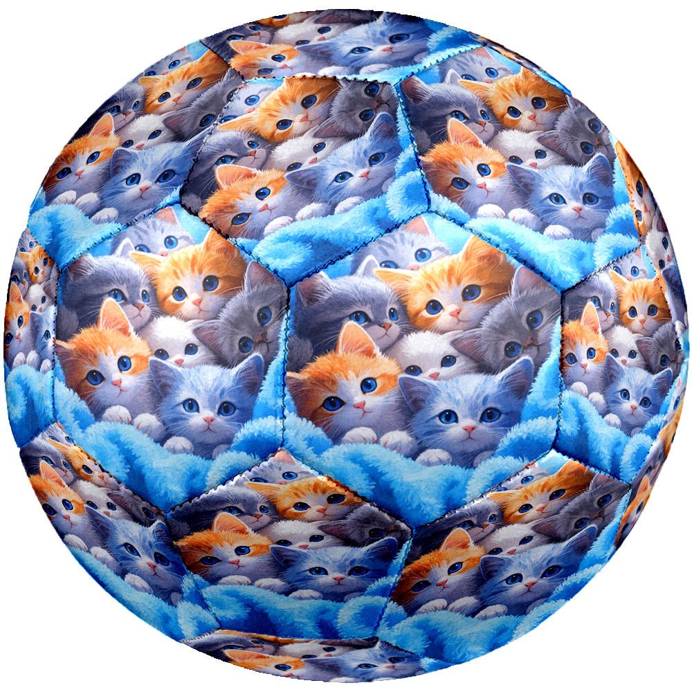 1pc Cuddly Kittens Blanket Theme Soccer Ball Football, Size 5, Lightweight PVC, Outdoor Training Soccer Ball,Gift c65141