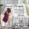 Graduation Girl Quotes Throw Soft Flannel Throw Summer AC Blanket Lightweight Cool Nap Blanket for Sofa Bed Couch Travel