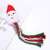 Christmas Dog Squeakey Chew Toys Cotton Ropes Knot Molar Bite Toy Funny Cute Puppies Cat Interactive Toy Xmas Gift Pets Supplies