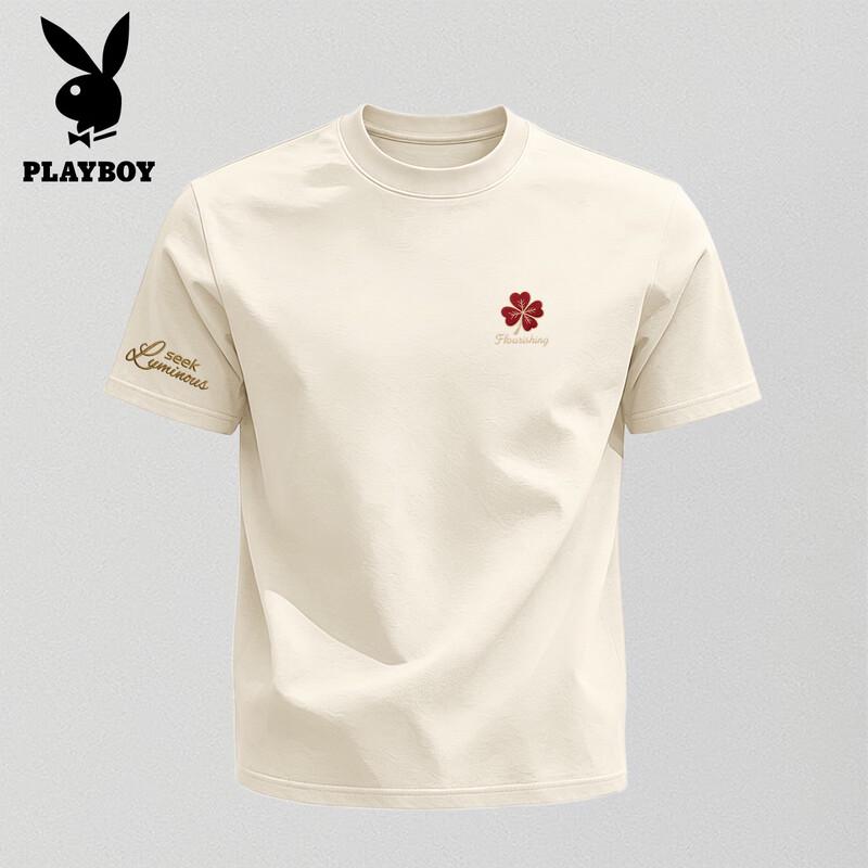 PLAYBOY Men s 2026 Pure Cotton Short Sleeve T-Shirt 2XL