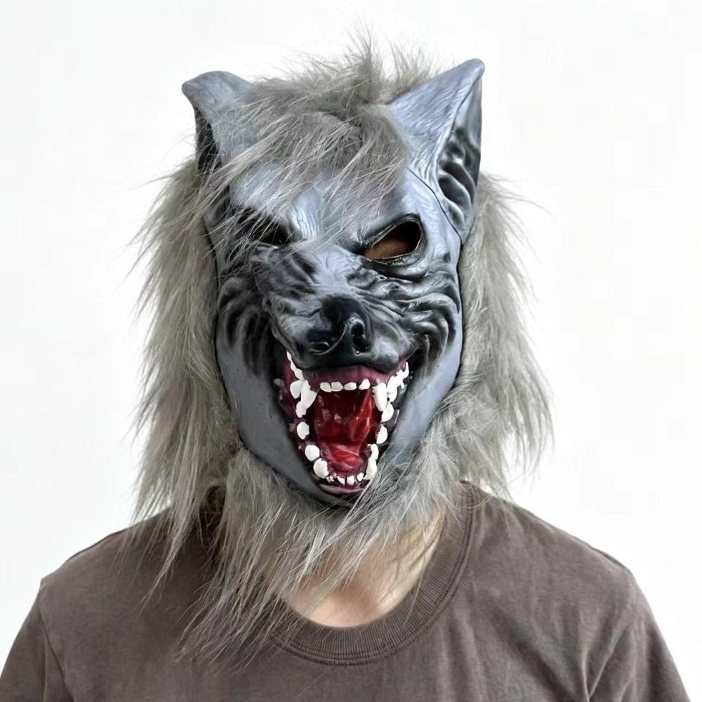 Realistic Werewolf Mask Latex Masquerade Headpiece Party Props Beast Cosplay Gear  Pranksters