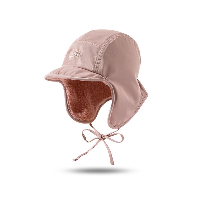 

Зимняя теплая овечья шерсть локомотив пилотская шапка для мужчин и женщин универсальная шнурованная ветрозащитная защита ушей шея шапка Lei Feng прилив M（56-58cm） розовый