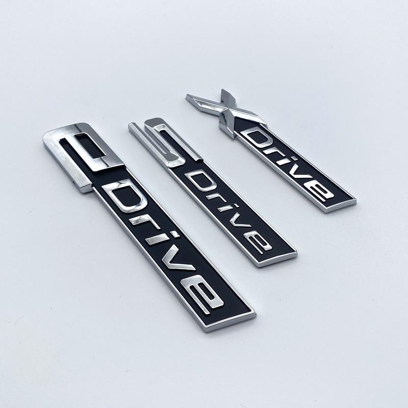 New Chrome Black Fender Letters SDrive XDrive EDrive Emblems for BMW 3 4 5 6 7 8 Series X3 X4 X5 X6 Z4 GT Car Trunk Logo Sticker
