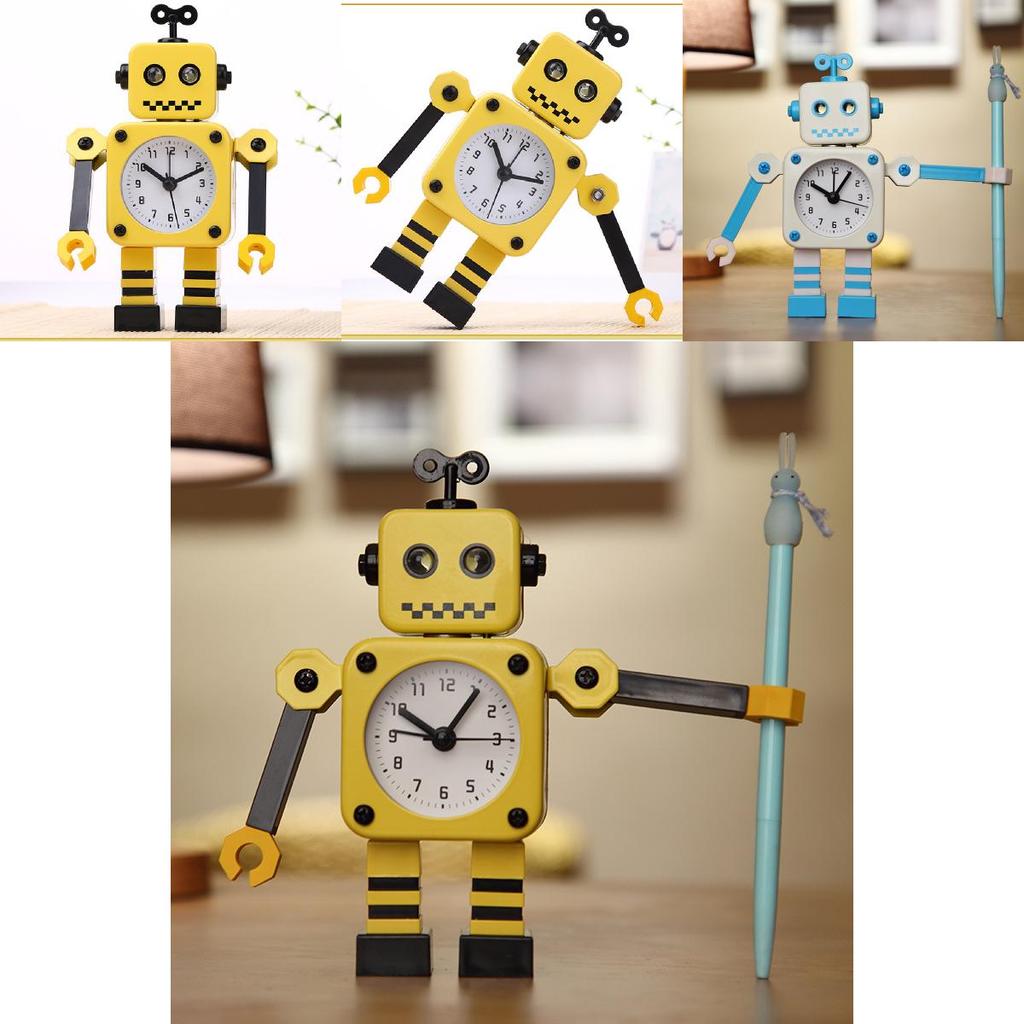 Cartoon-Wecker für Kinder mit Metallgehäuse und Quarzwerk für Schlafzimmerdekoration