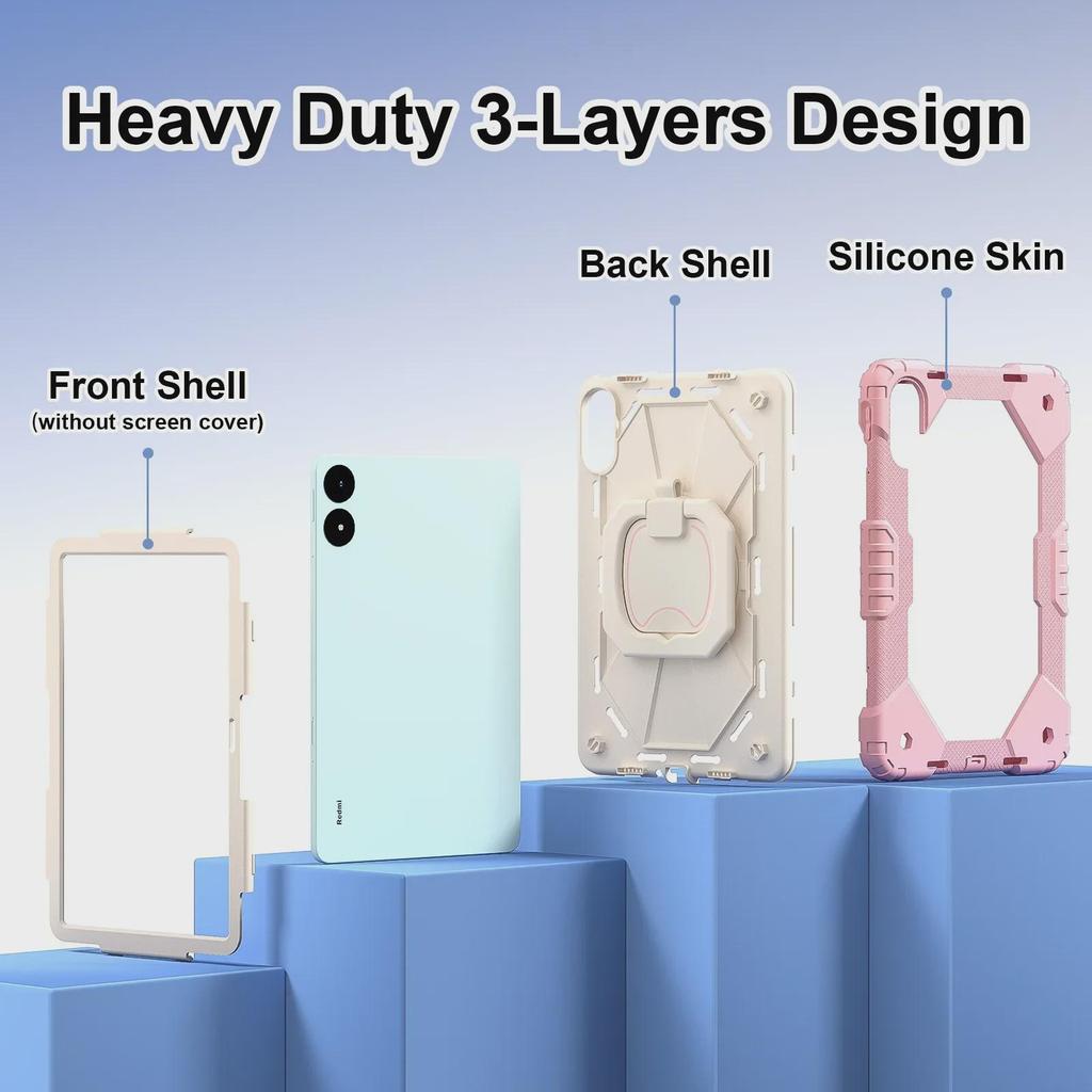 2024 Xiaomi Redmi Pad Pro 12.1'' Carcasă anti-cădere rotativă la 360° cu suport de orientare dublă