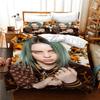 Set Biancheria da Letto Billie Eilish Stampa 3D Singolo/Gemello/Matrimoniale/Queen/King Size Adulto Camera da Letto Copripiumino Set Regalo Anime
