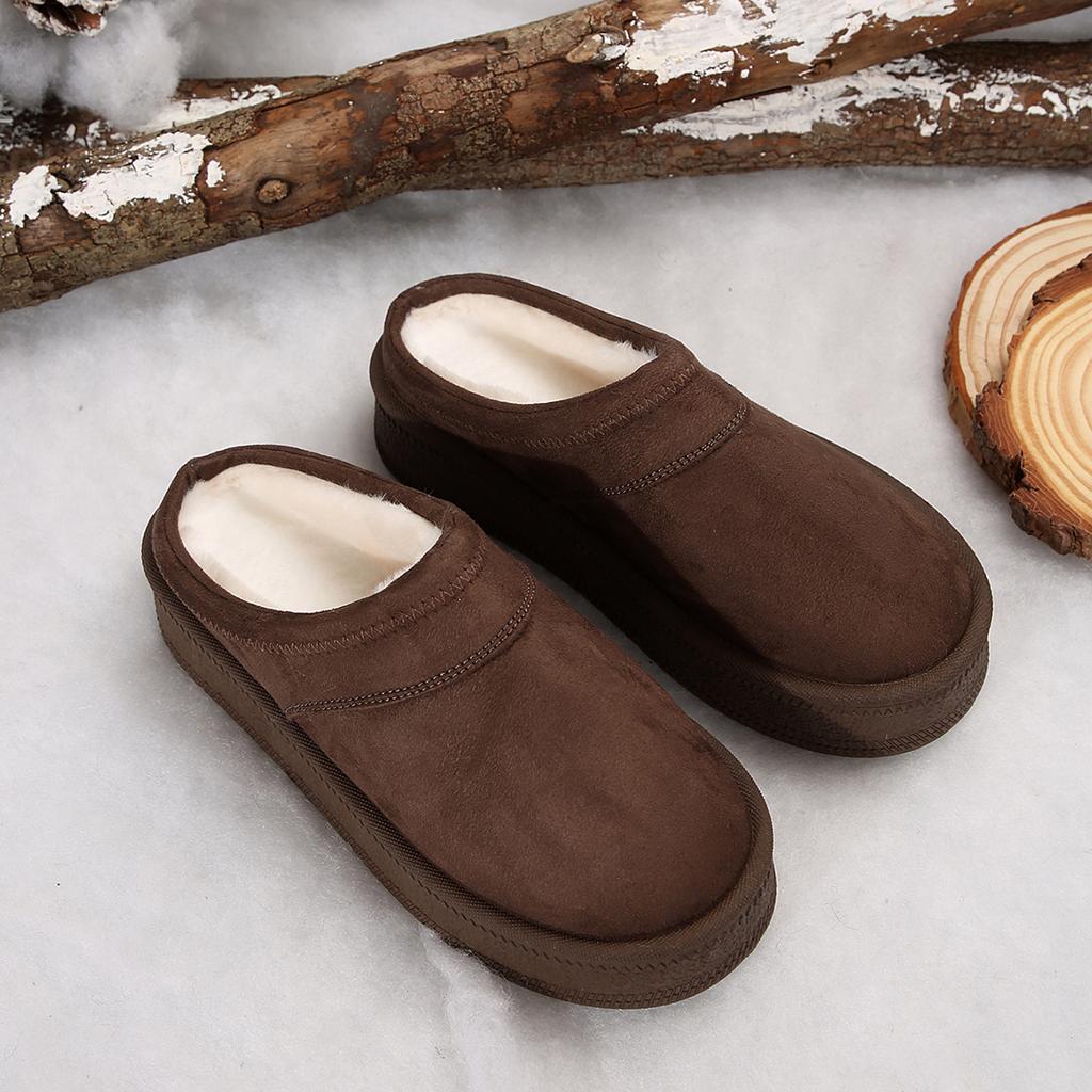 Móda Dámské Ležérní Krátké Holínky Venkovní Zesílené Pantofle Protiskluzové Dámské Zimní Baotou Nazouvací Nové Pohodlné 2024 Boty Nazouváky Dámské