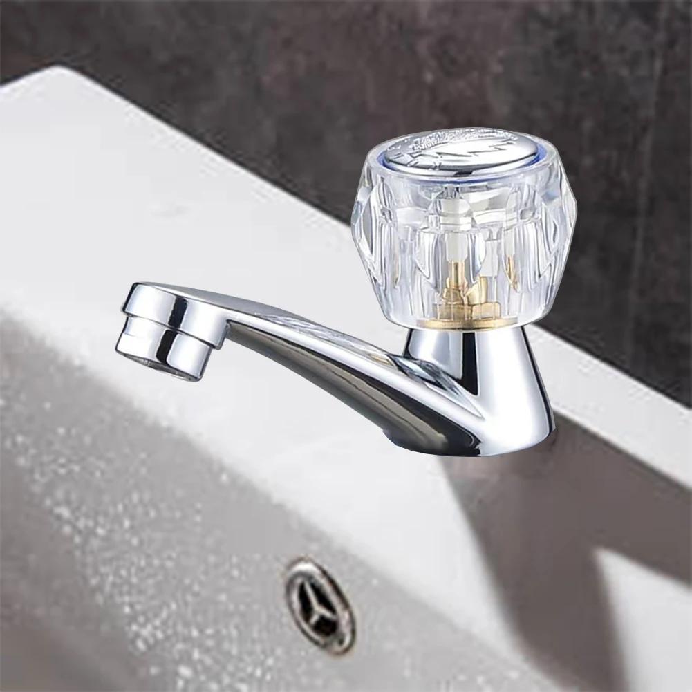1pc Basin Faucet Zinc Alloy Bathroom Wash Basin Faucet Deck Mount Single Hole Cold Tap Balcony Home Hotel Toilet Faucet