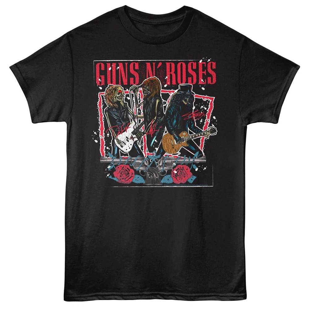 Guns N Roses Skeleton Band Live On Stage Men s T Shirt Rock Music Merch 4XL