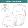 Waterproof Recliner Sofa Slipcover Stretch Sofa Covers Reclining Chair Cover Soft Washable Furniture Protector with Pockets 1pc