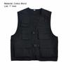 Multi Pockets Buckles Closure Tooling Vest Solid Color Sleeveless Thin Outdoor Cargo Waistcoat for Fishing