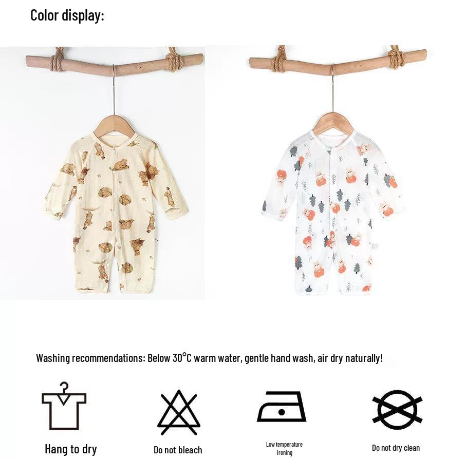 Summer Newborn Bamboo Jumpsuit - Thin, Long Sleeve Pajamas Romper