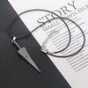 Anime Hollow Knight Pure Nail Sword Bone Pendant Necklace Fashion Geometry Rope Chain Choker Necklace for Women Men Cool Jewelry