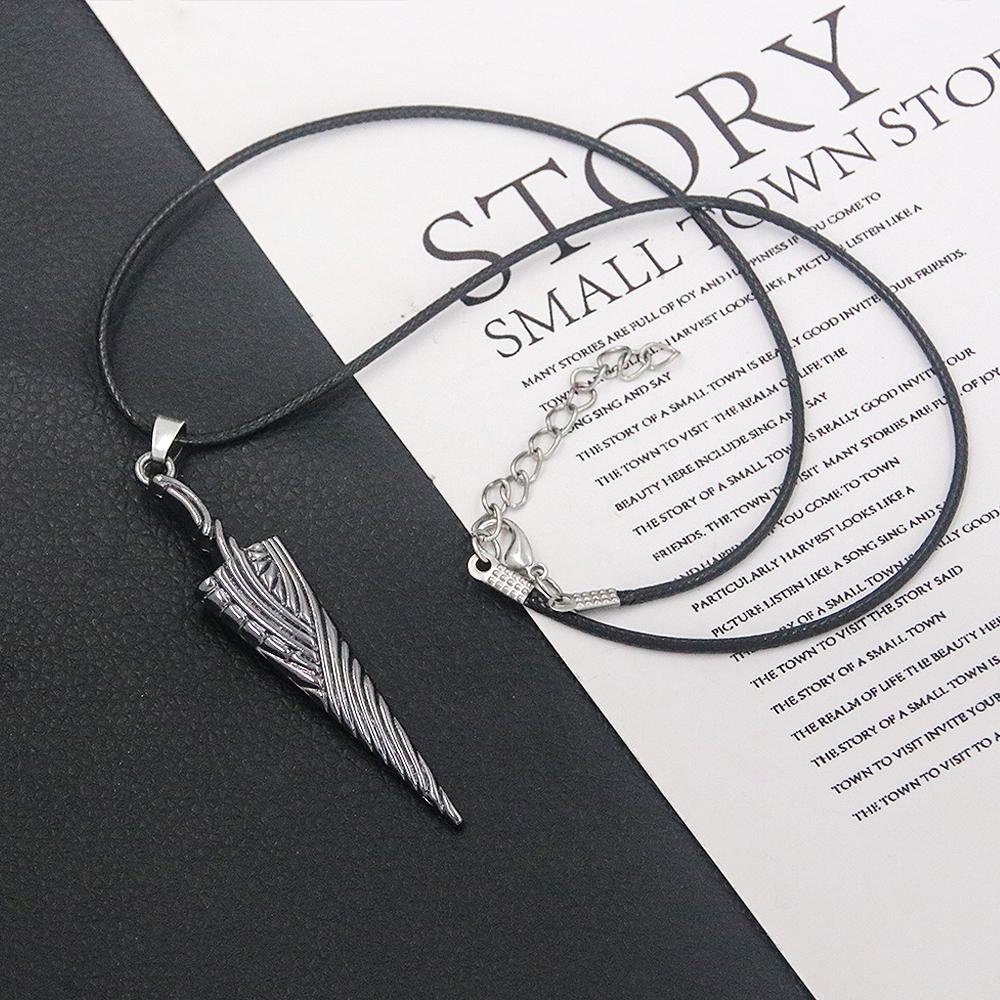 Anime Hollow Knight Pure Nail Sword Bone Pendant Necklace Fashion Geometry Rope Chain Choker Necklace for Women Men Cool Jewelry
