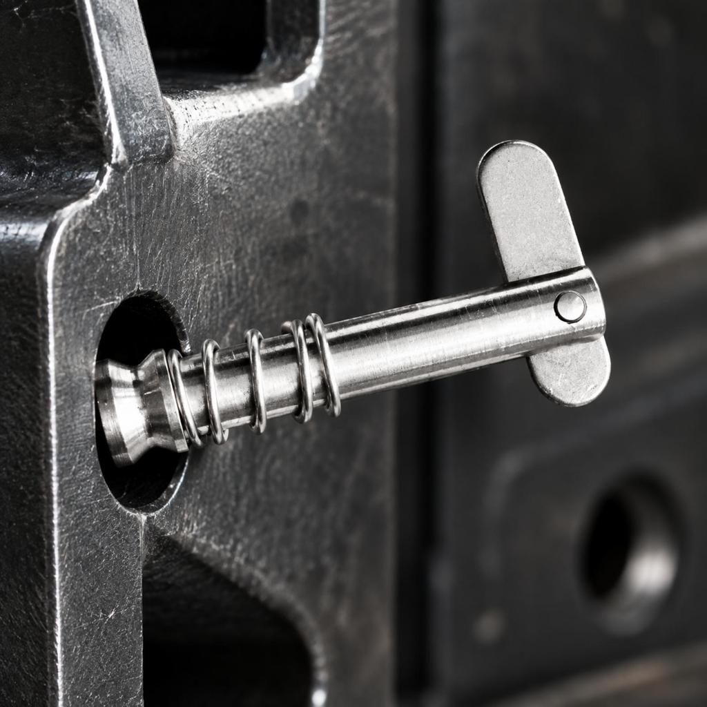 Cylindrical Spring Pin with Plate Tab Resistant Stainless Steel Retaining Fastener for Yacht,