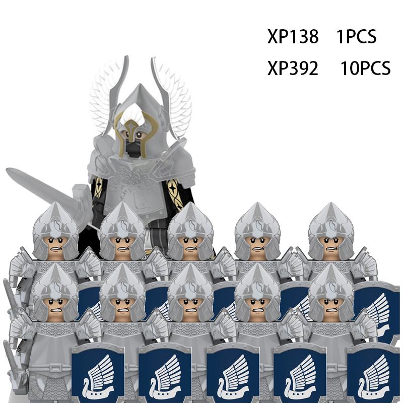 Soldados Élficos Medievais de Rohan Guarda Exército lotr Figuras de Ação Mini Blocos Boneca Montar Blocos de Construção MOC DIY Brinquedos para presentes de criança