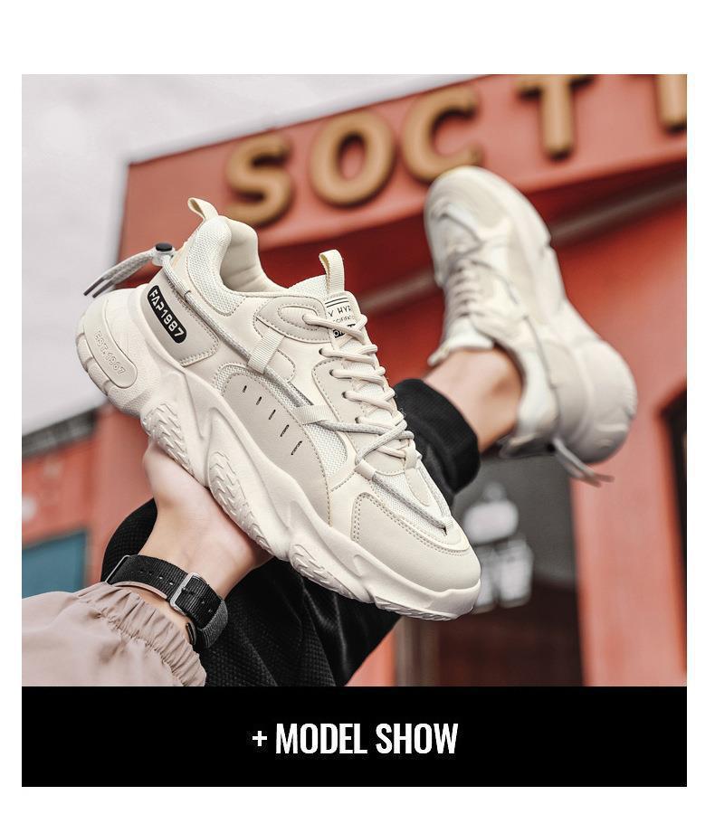 2024 Men's Trendy Spring Running Shoes: Breathable, Deodorant, Height-Boosting, All-Match Sports & Leisure Footwear