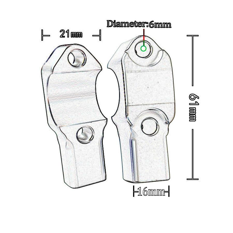 2Pcs Motorcycle Brake Master Cylinder Mirror Clamps For 19 Rcs Radial Brake Pump