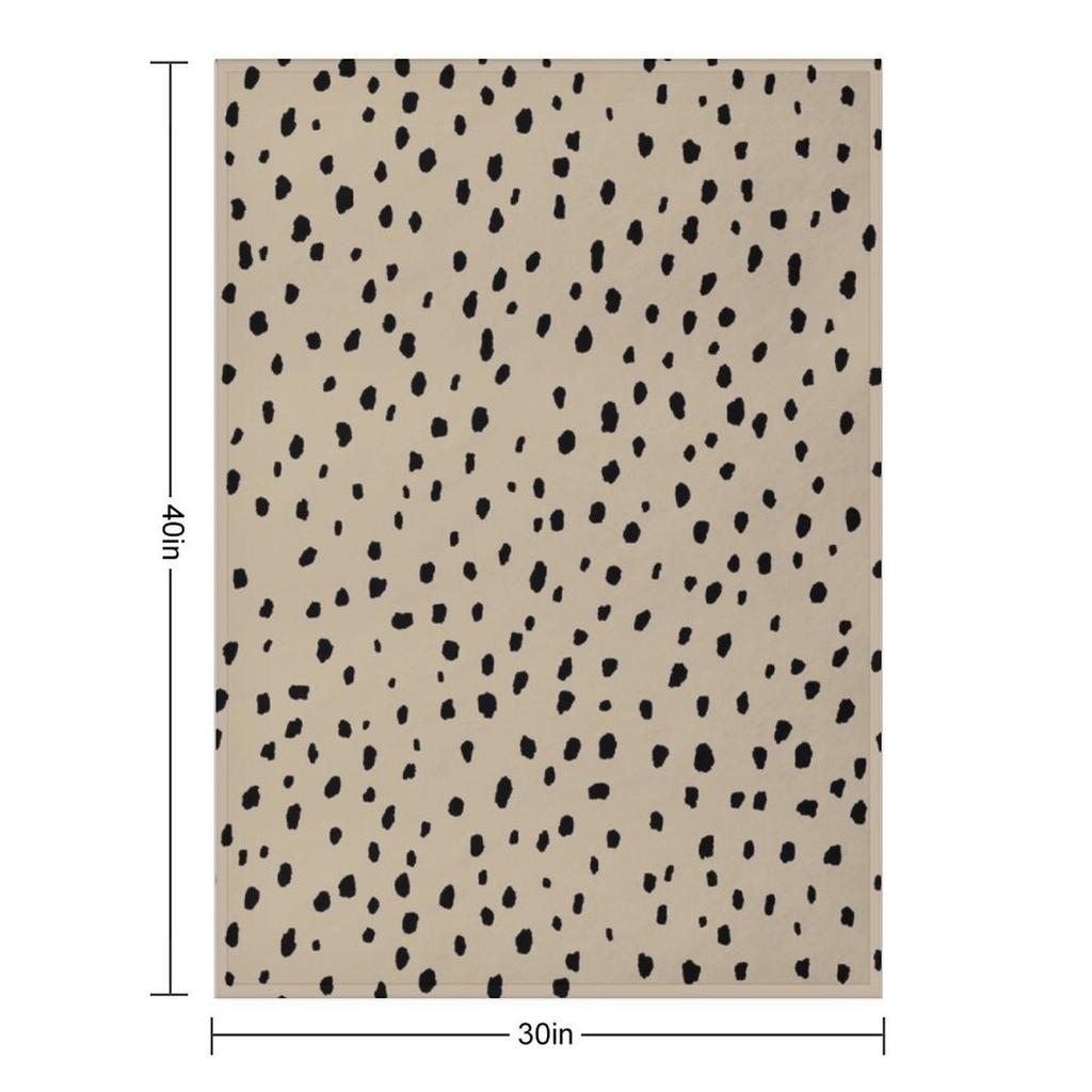 Patrón de Manchas Lunares Dálmata (negro/marrón claro) Manta decorativa Manta individual pesada para dormir regalos de navidad Mantas