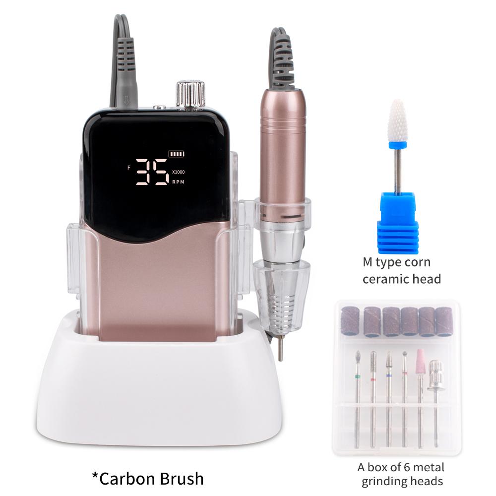 

BEPAN Professional Manicure Nail Drill Machine 35000RPM Cordless Nail File Rechargeable Nail Polishing Grinder For Nails UK