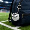Sports Balls Fidget Clicker Keychain Set - Basketball Football Tennis Baseball Anti-Stress Sensory Relief Bag Charm Car Key Ring