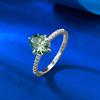 Jewelry Wind Daily 6 * 8Mm Tourmaline Green Dove Egg Ring Female