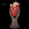 Halloween Herz Treeman Figurine Spooky Baum Hält Herz Harz Statue Skulptur Indoor Outdoor Garten Desktop Dekoration Ornament