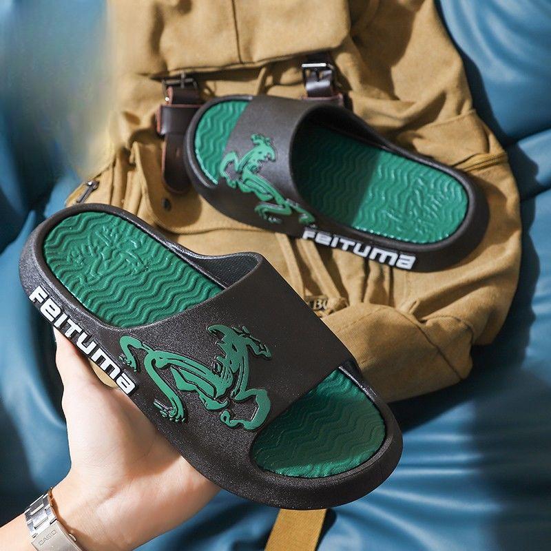 Pánské pantofle Léto Domů Venkovní Domů Koupelna Protiskluzové sandály se silnou podrážkou odolné proti opotřebení